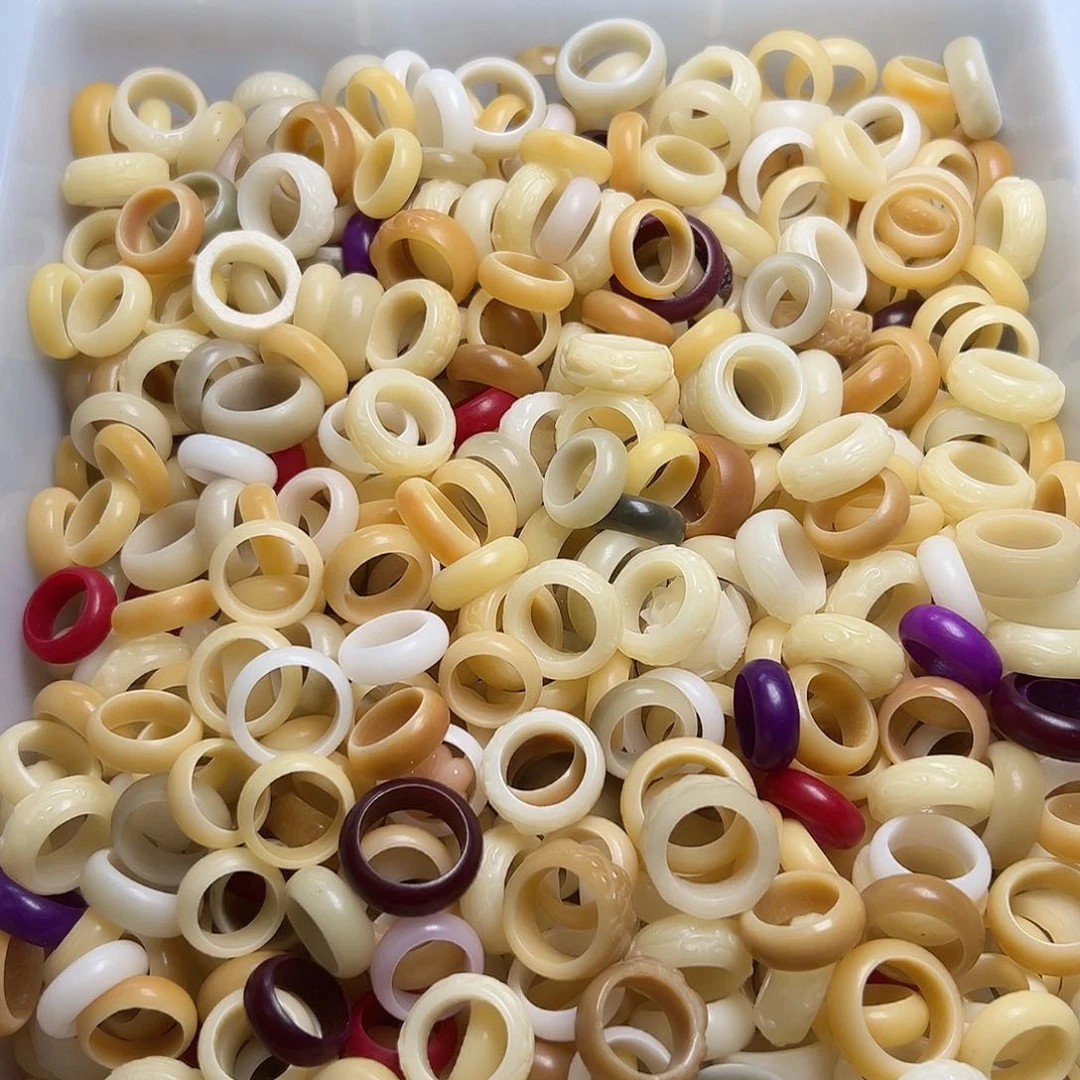 白玉菩提吊坠菩提根雕刻跑环5颗