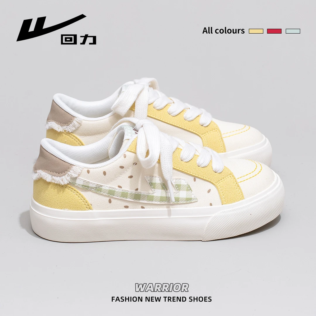 回力帆布鞋女2025夏季新款小众原创面包鞋子百搭美式休闲厚底板鞋