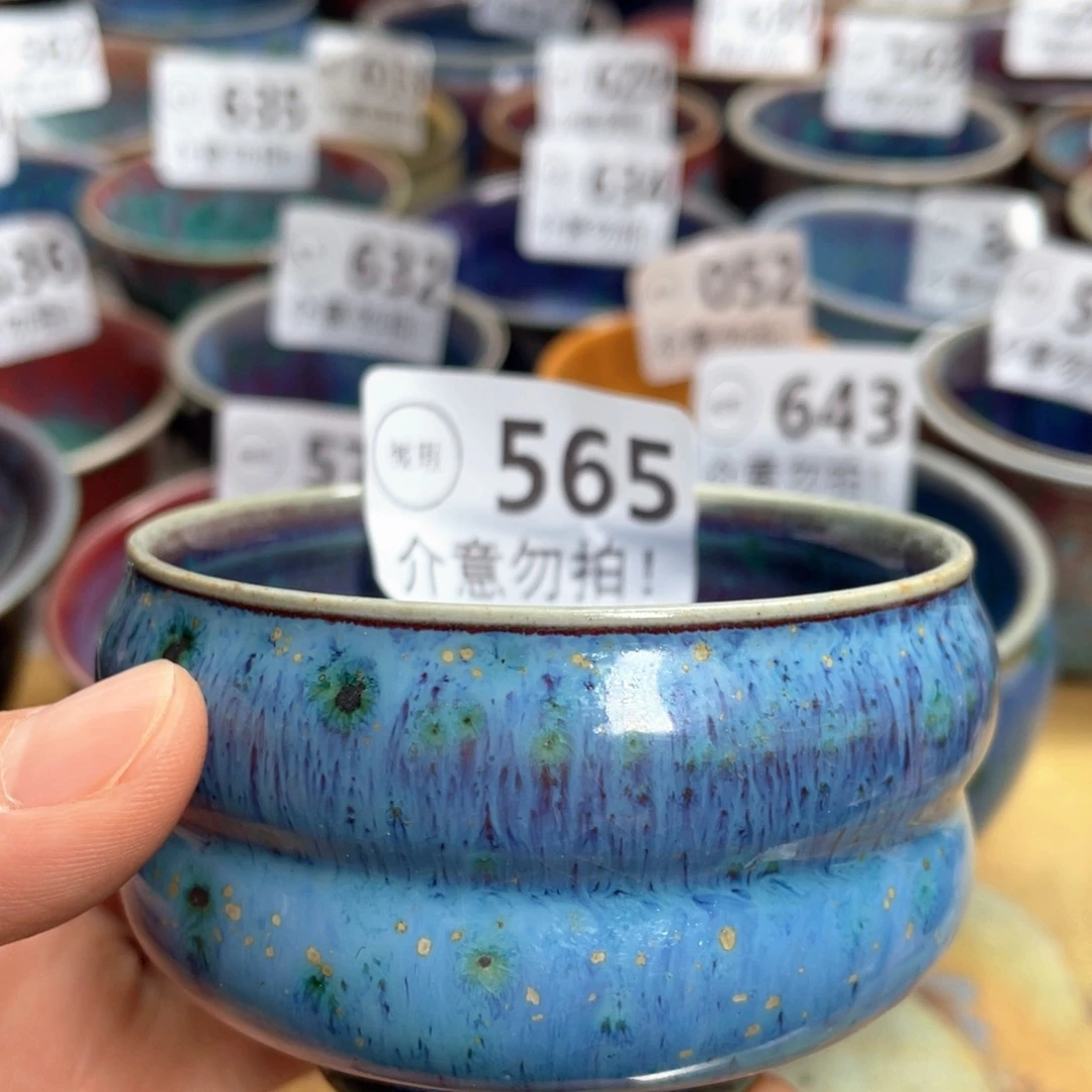 雪***木摆件神后原产地高温钧瓷微瑕