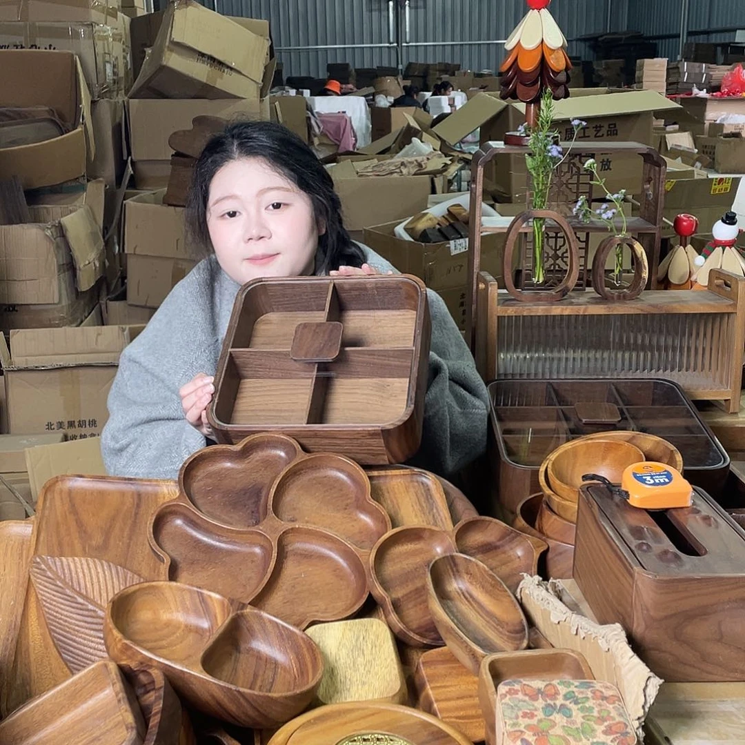 木实木北美四宫格果盒