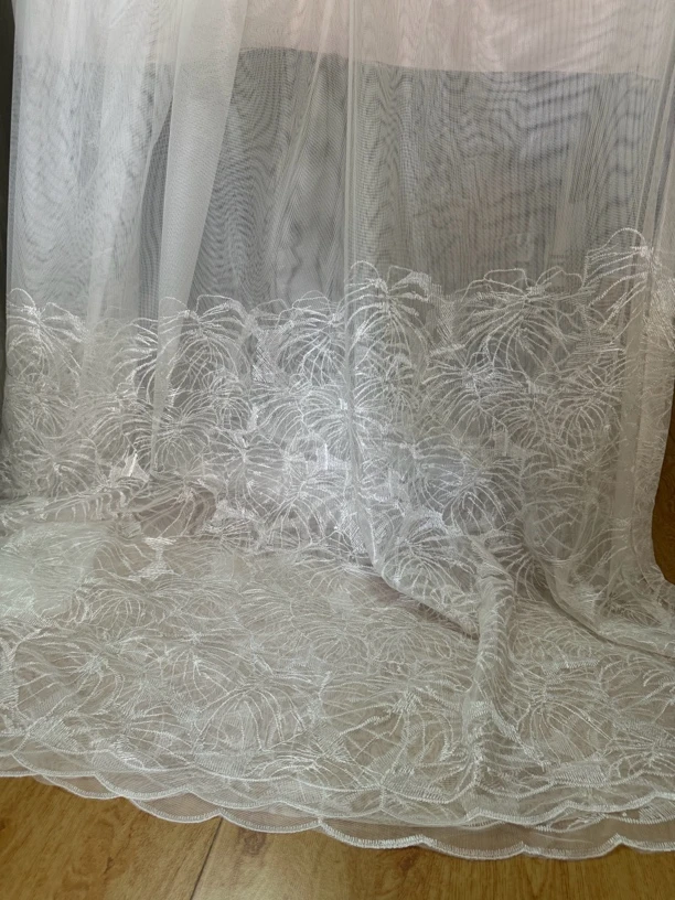 白色绣花纱编码52【不送挂钩，勾子另拍】适合客厅卧室