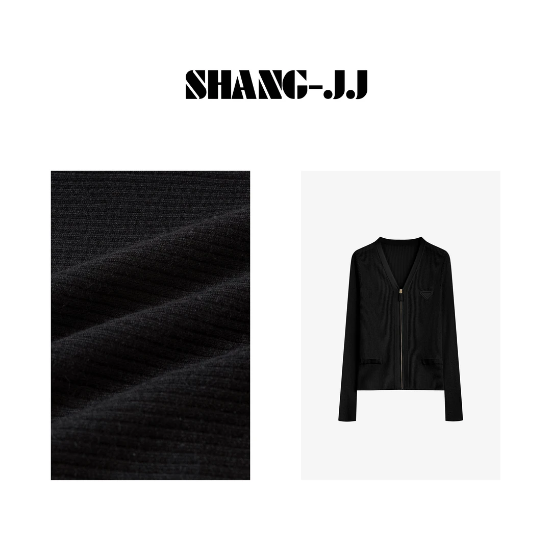 SHANG-JJ【拉达御姐】24新品采用高克重洋毛纱线纤维长开衫q132600p