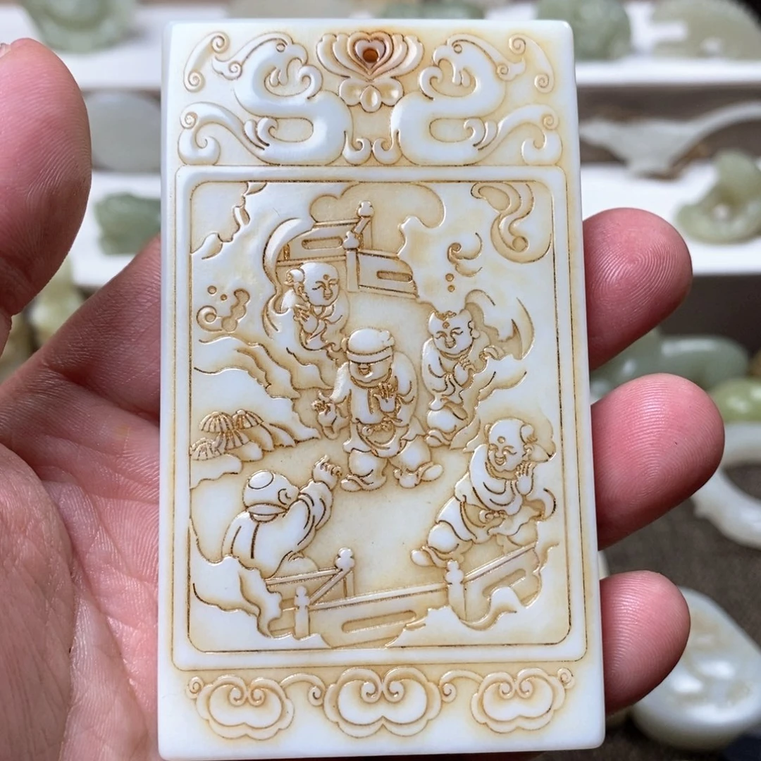 和田玉颈饰未镶嵌用****4