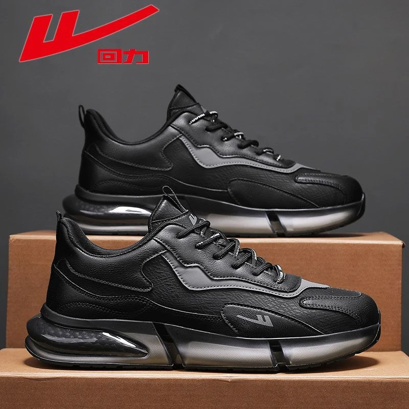 回力轻奢男鞋子2026年网红爆款痞帅休闲推荐开车专用黑色上班潮鞋