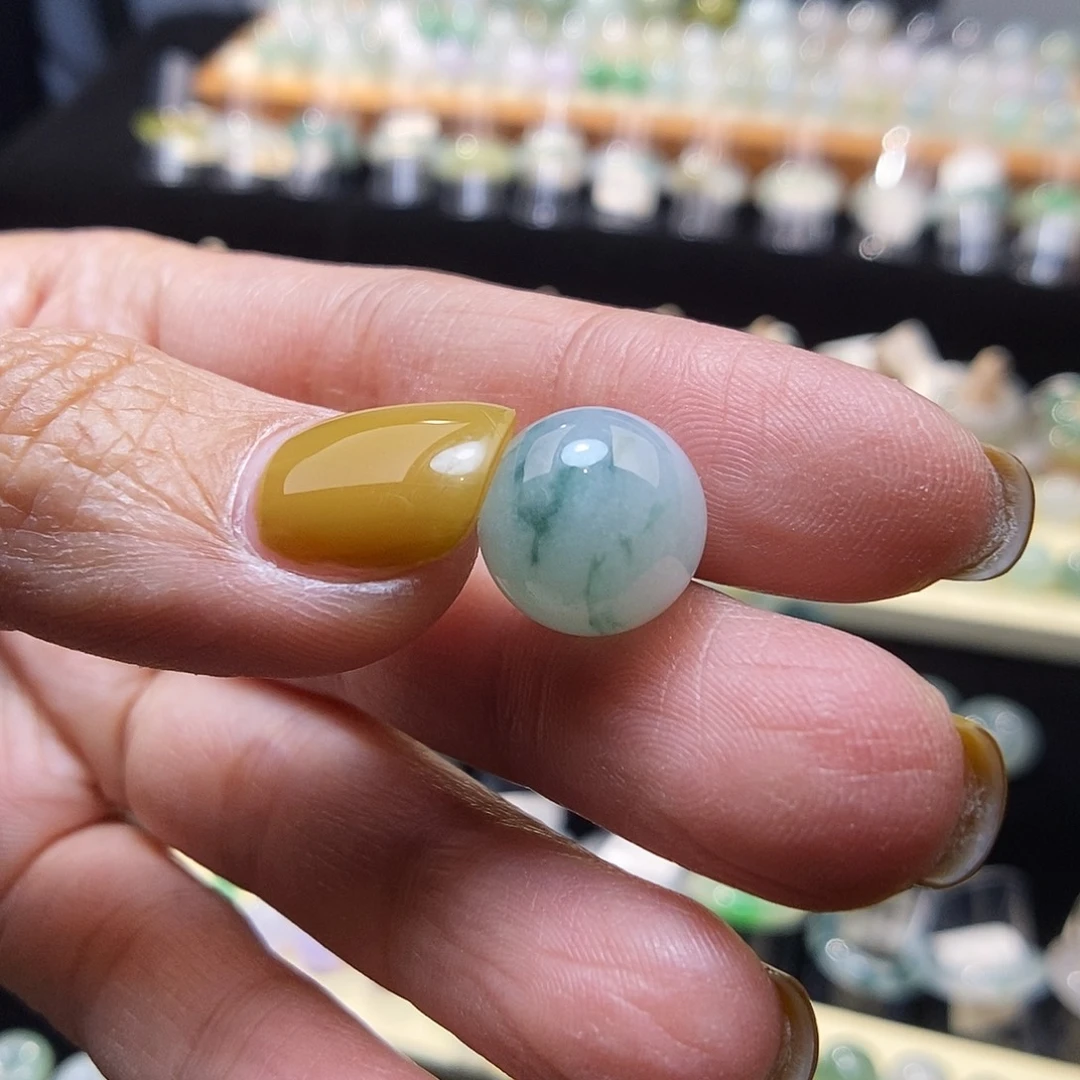 翡翠未镶嵌颈饰12.5飘花