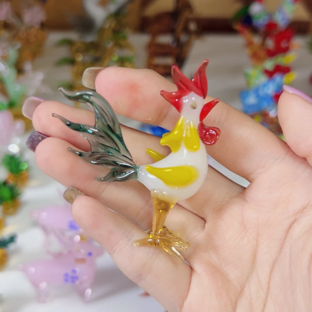 【闪购商品】琉璃手工艺品彩色鸡