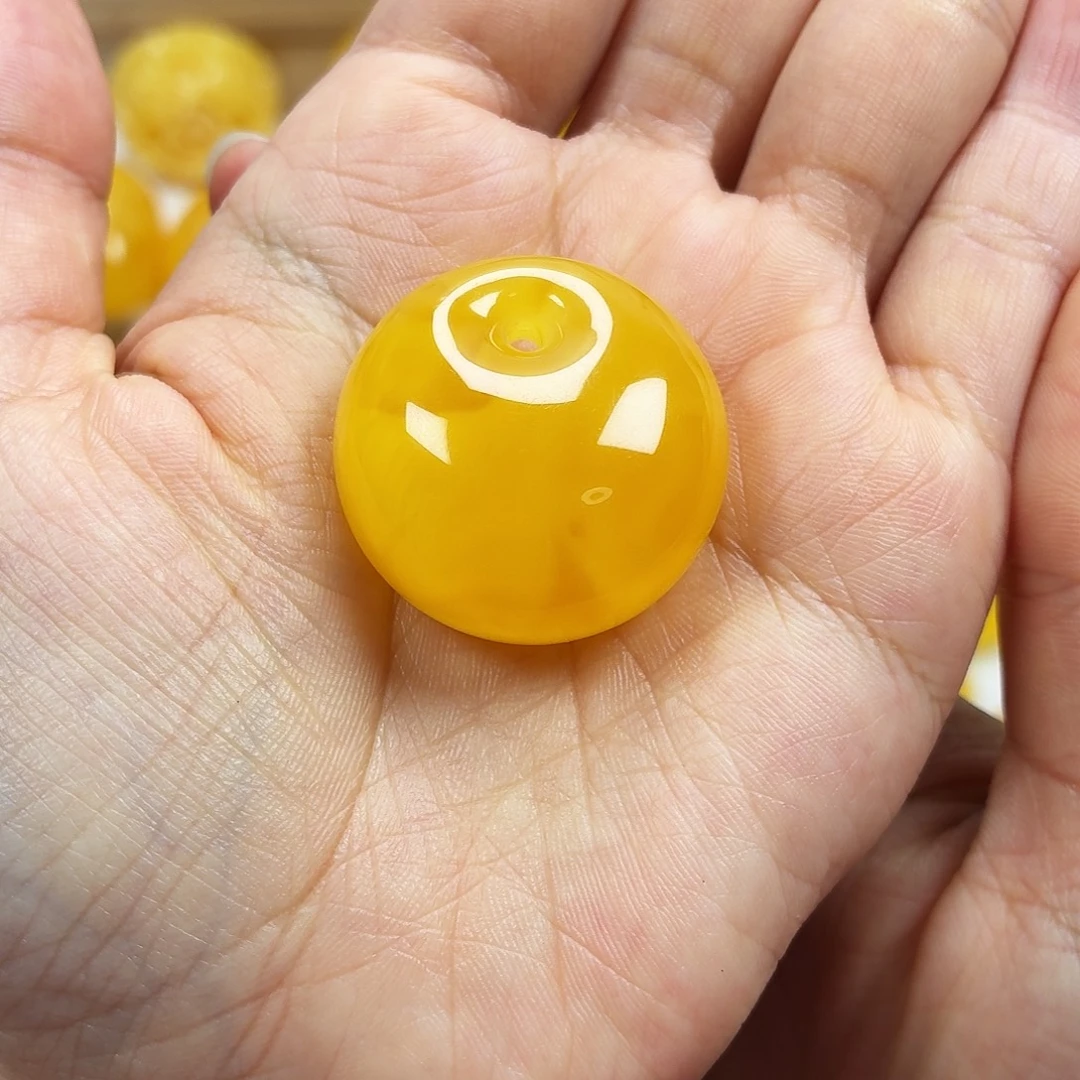 蜜蜡未镶嵌颈饰焦皮妖花公主扣