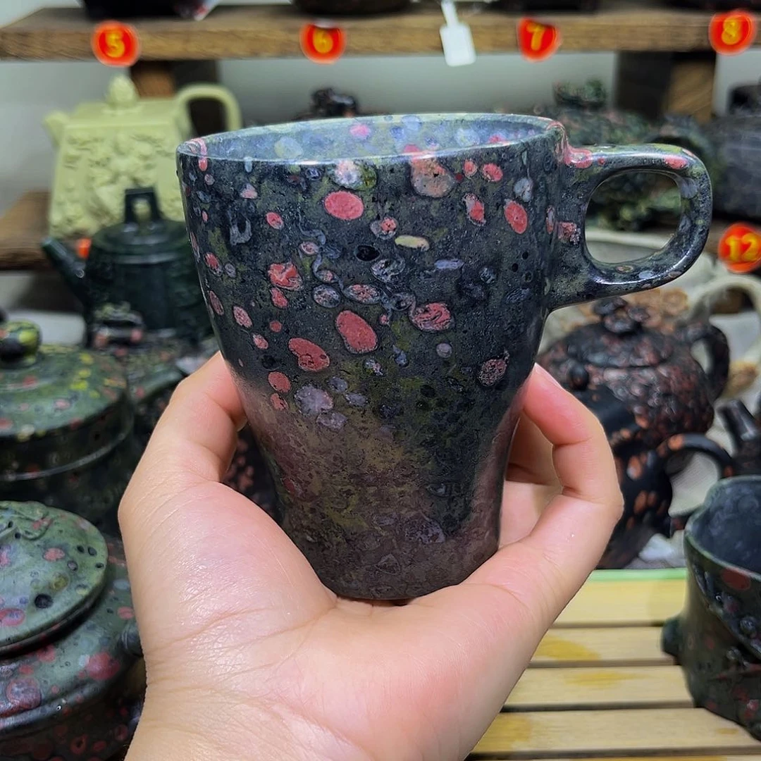 文*多梅花石安山玉精品杯