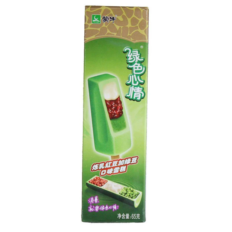 蒙牛 绿色心情炼乳红豆加绿豆口味雪糕 65g/支