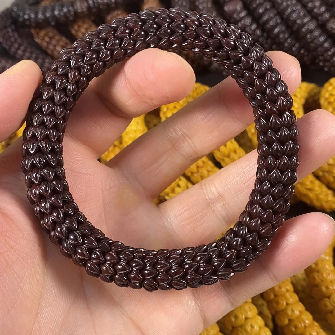 紫金鼠手串包浆莲花12