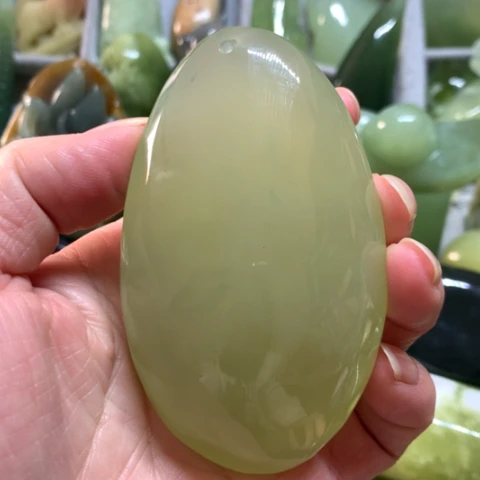 蛇纹石玉未镶嵌手把件