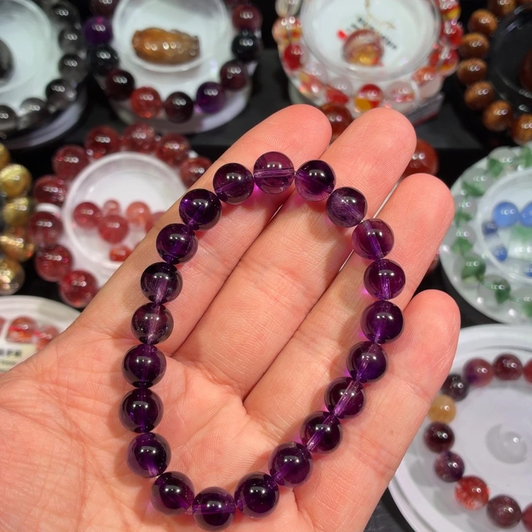 水晶未镶嵌手链紫超七