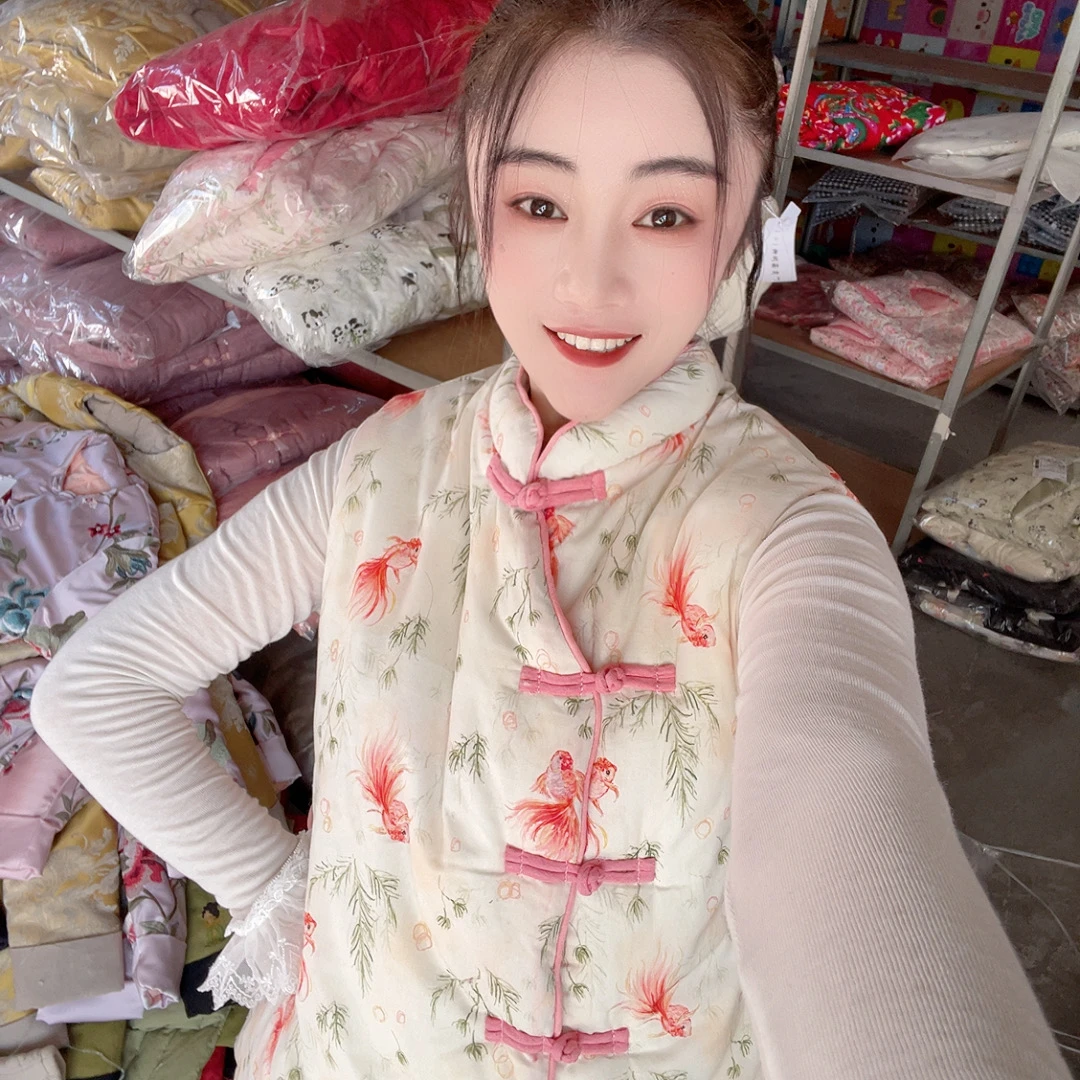 【YYJ马甲】2024新款手工棉花马甲 斜襟盘扣复古民族风国风贴身马甲