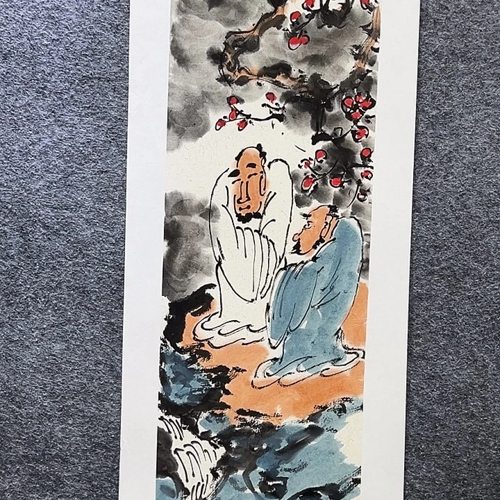 国画知鱼之乐纯手绘