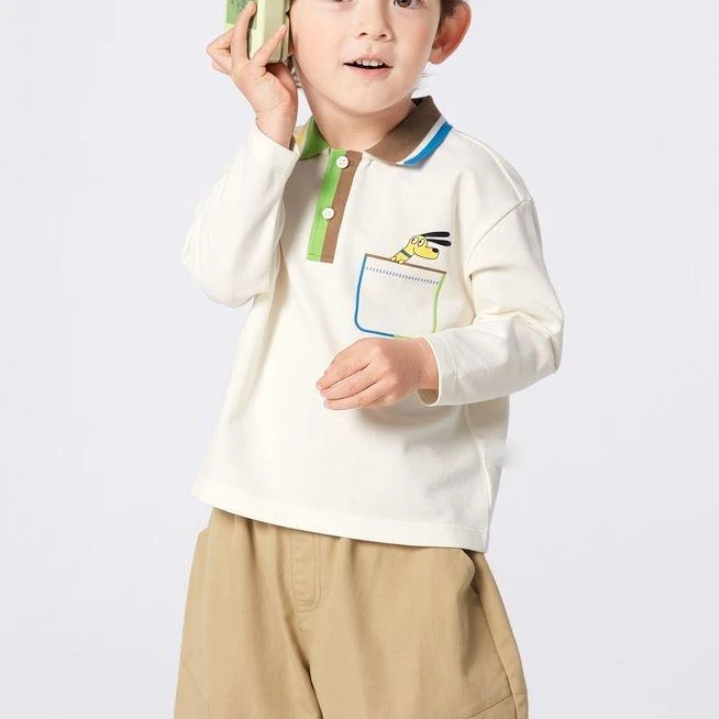 巴拉优选【商场同款】清仓折扣男童长袖T恤儿童2024春新款卡通印花