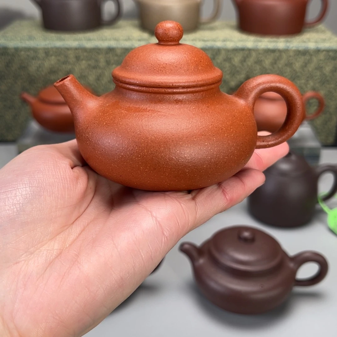紫砂茶壶红降坡容天壶145c c