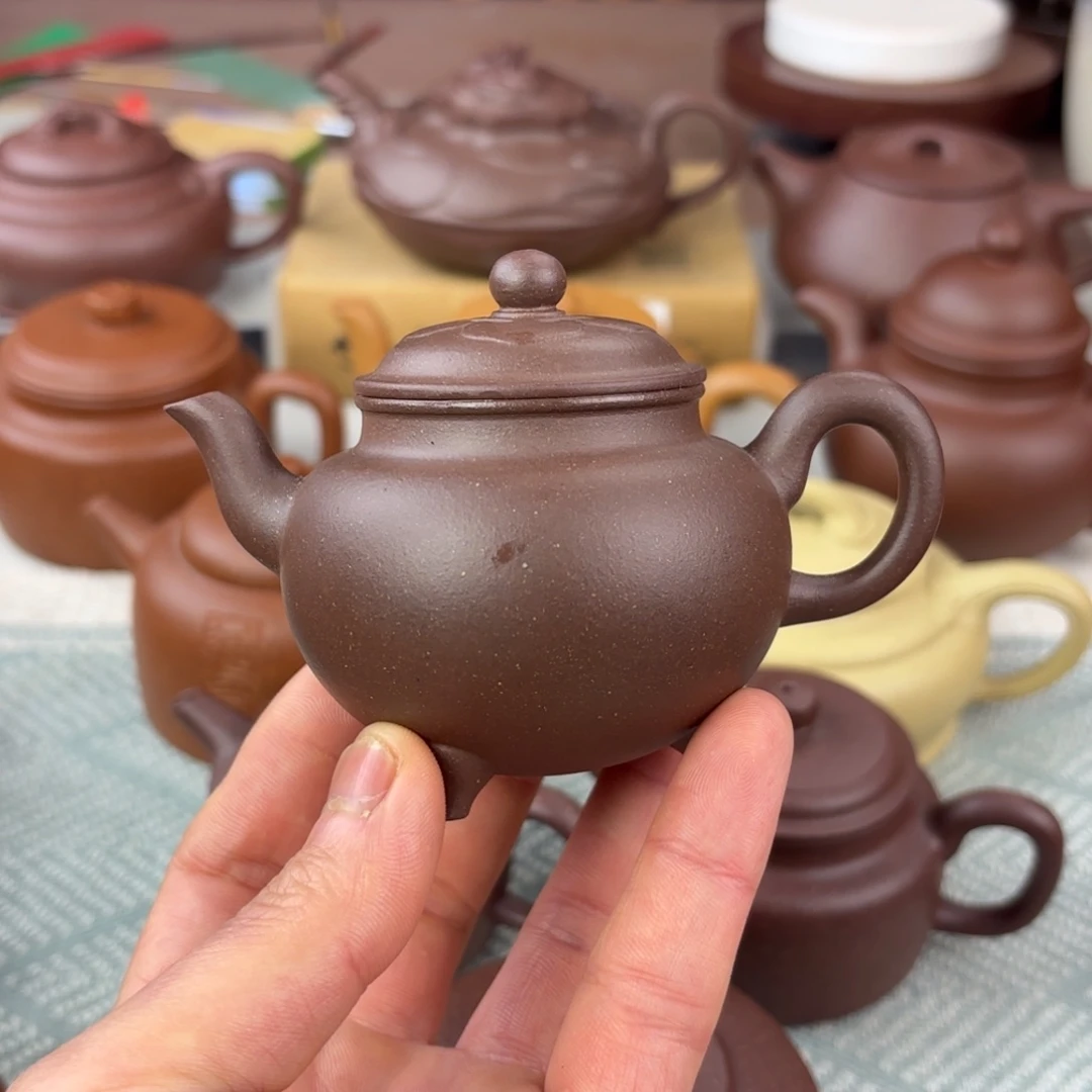 紫砂茶壶微瑕 大彬如意 紫泥 125cc