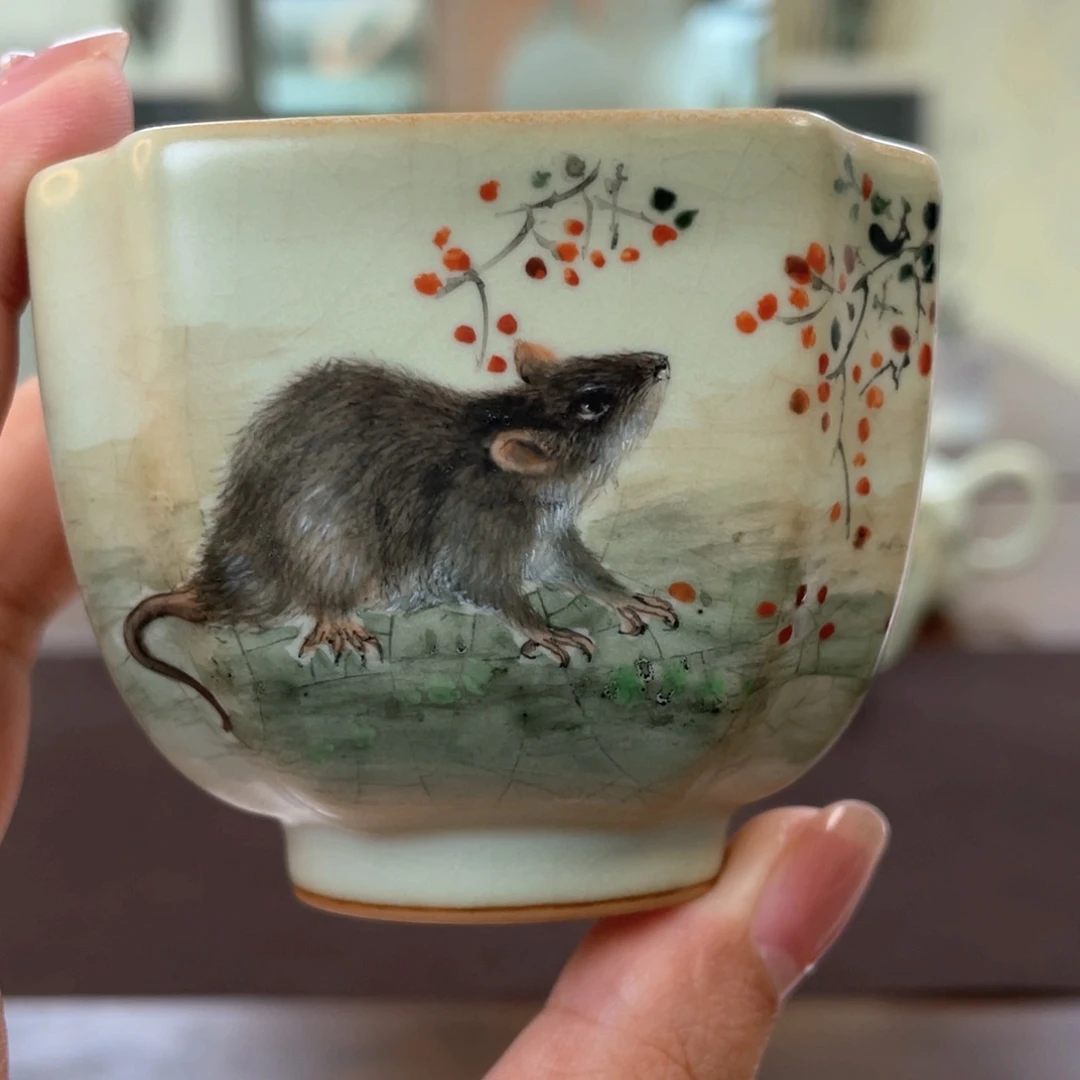 周泽堂彩绘。 生肖鼠