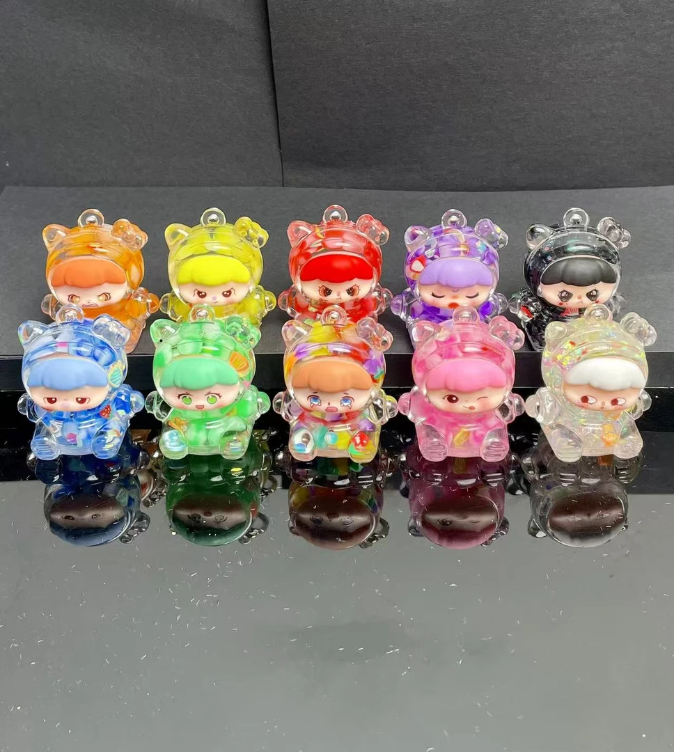 迷你DIY树脂立体双色泡泡珠KT猫桌面摆件