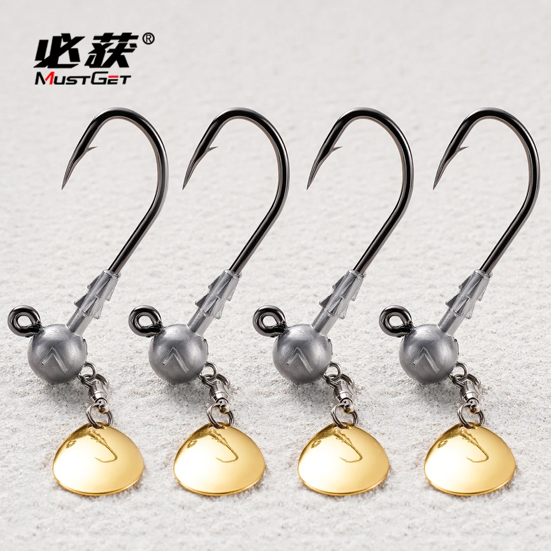 8倍加强必获铅头钩带旋转亮片 黑坑石斑龙趸盲槽红友大钩门巨物钩