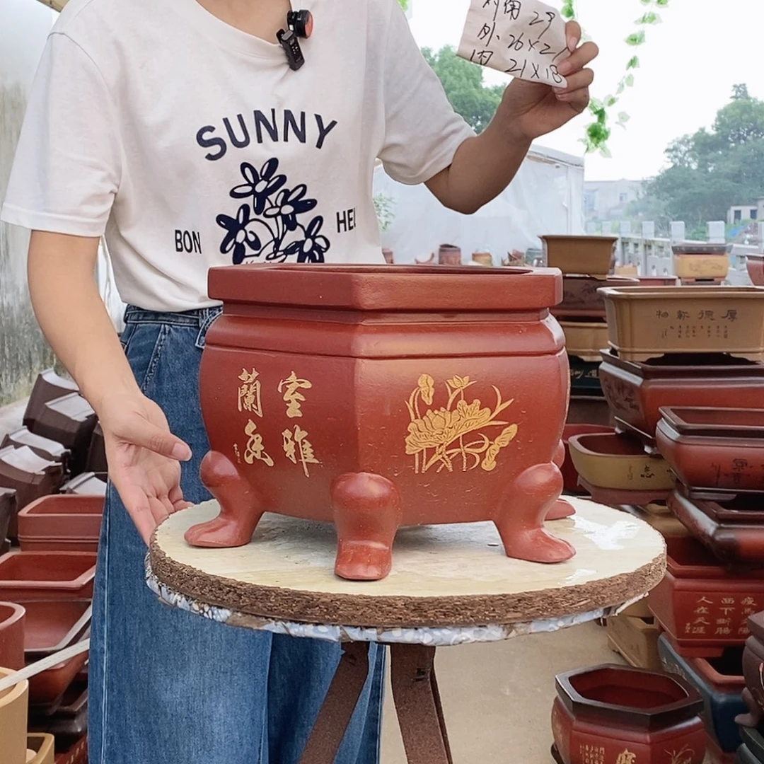 段泥花盆紫砂花盆