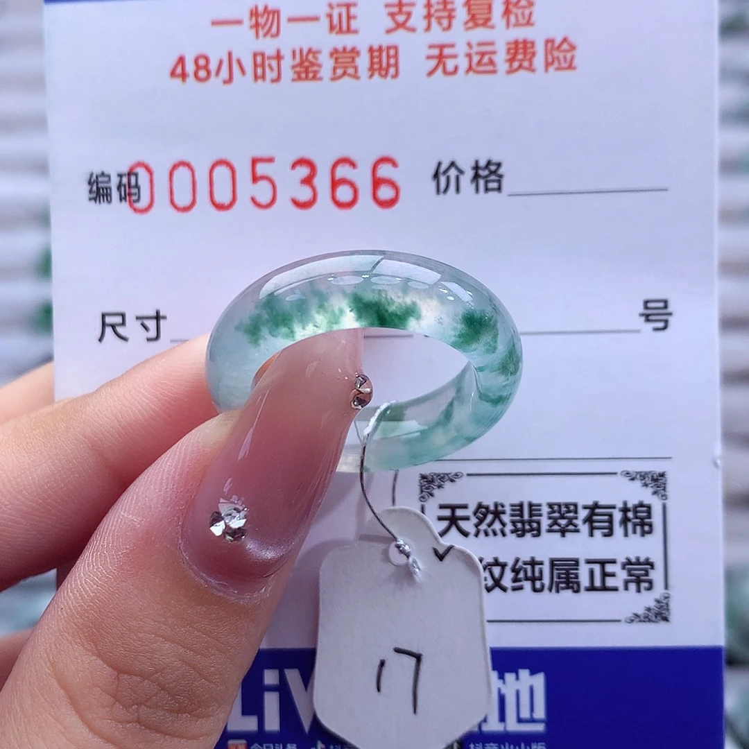 翡翠未镶嵌戒指天然