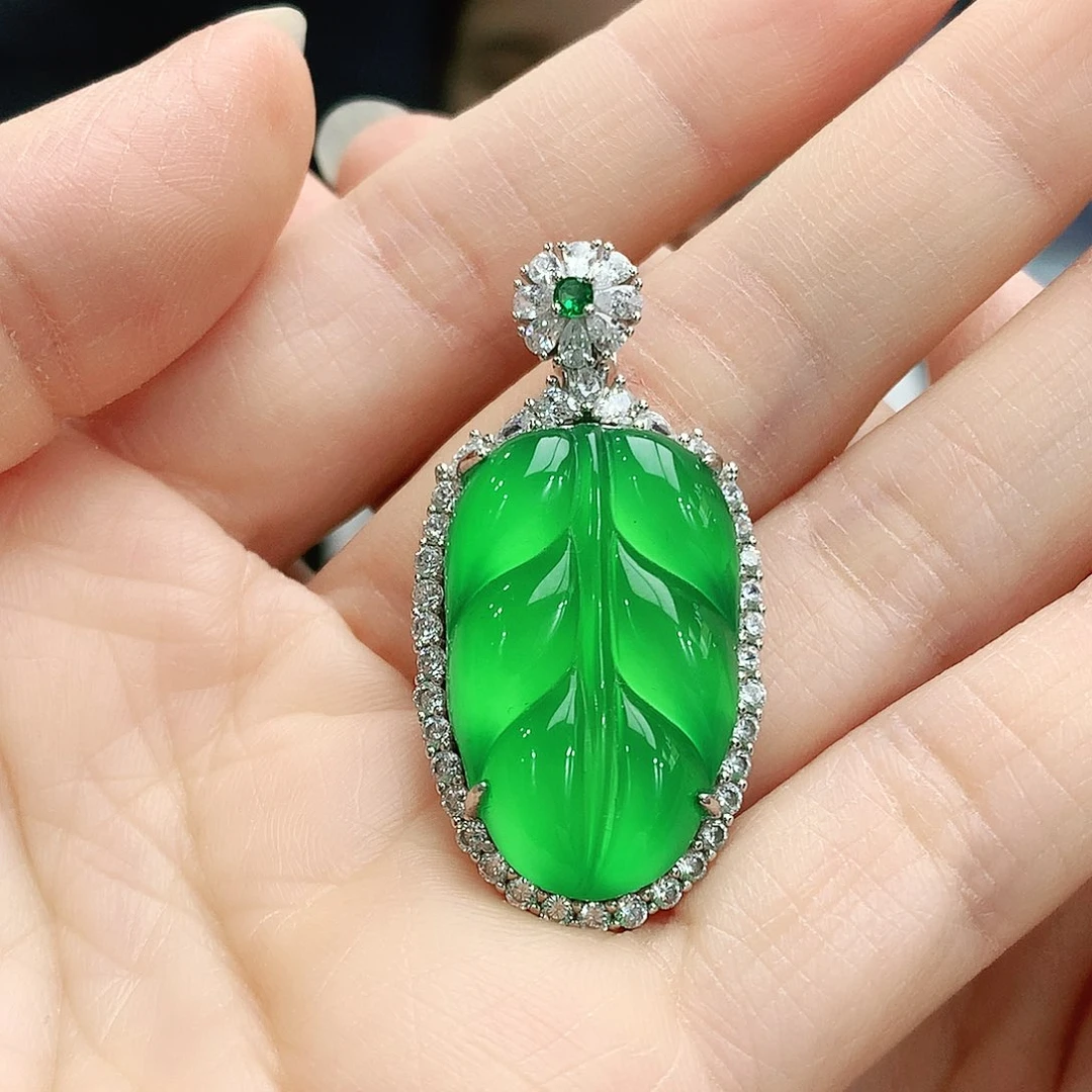 银S925镶嵌吊坠玛瑙/玉髓