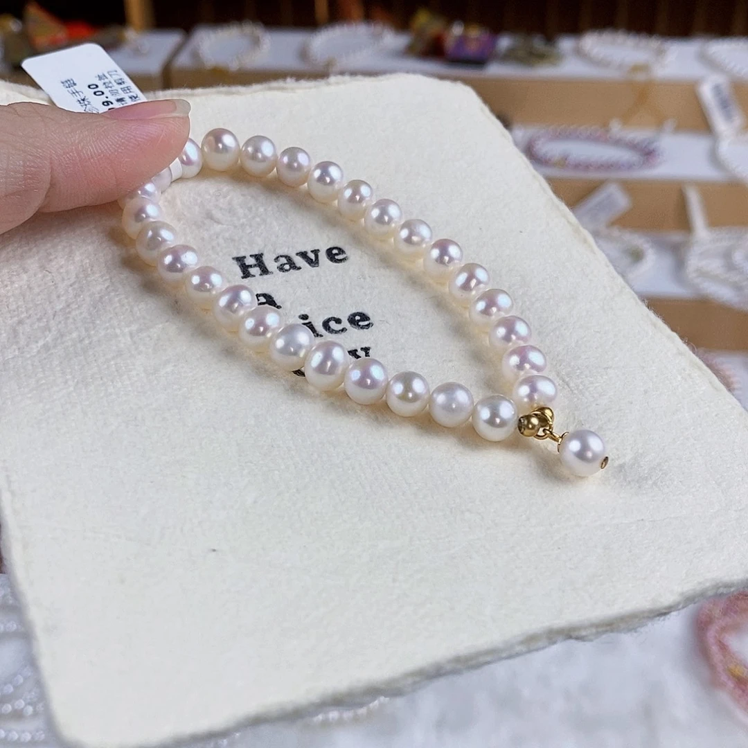 手绳淡水珍珠银S925镶嵌
