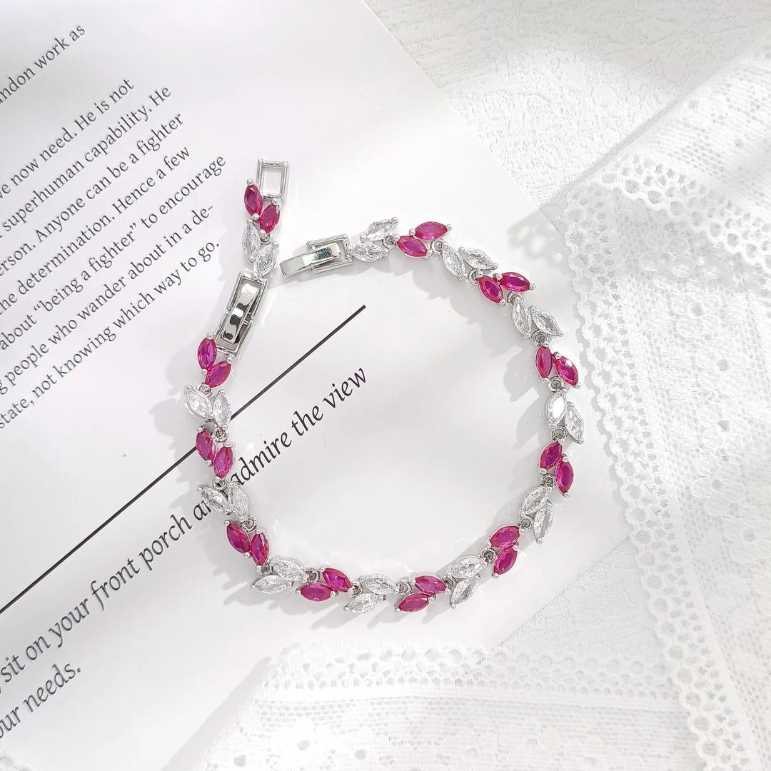 铜合金合成锆石手链 KDMX-51212 手链欧美时尚精致小众轻奢简约