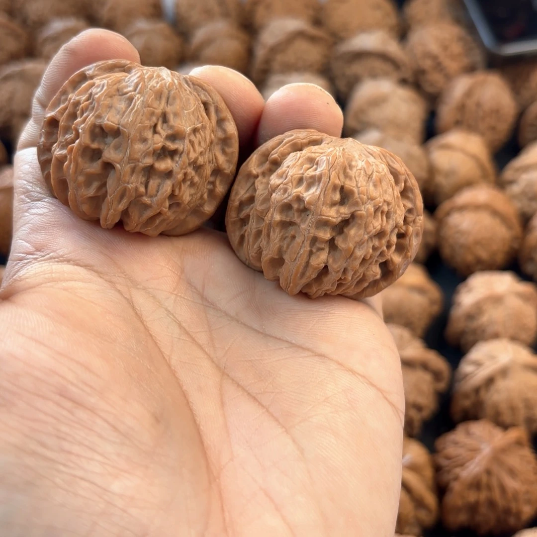 文玩核桃把件磨盘