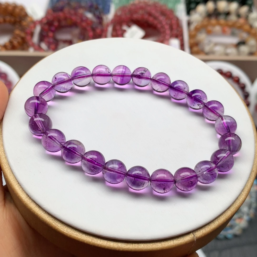 水晶手链未镶嵌米*多紫发超七8