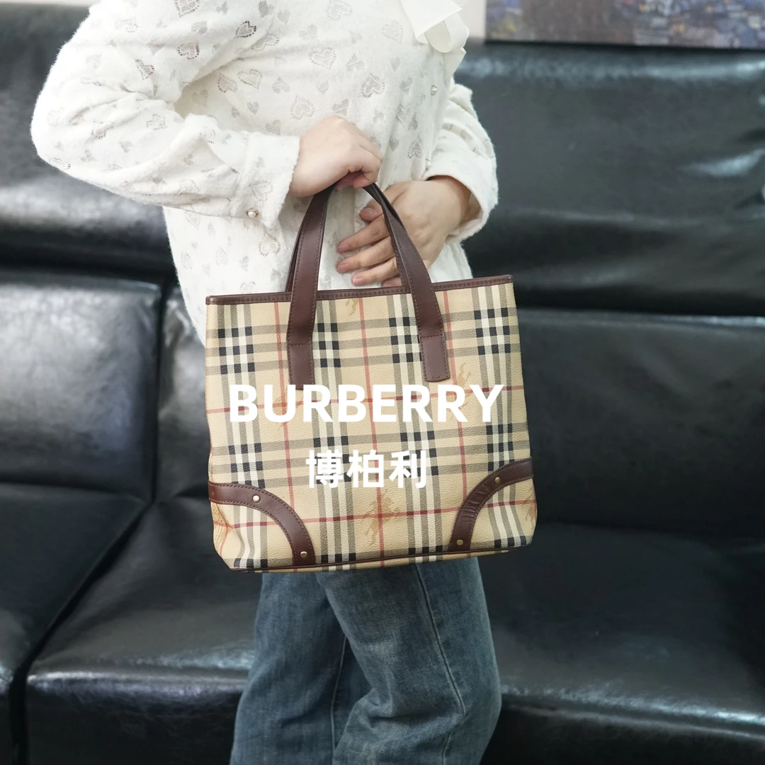 95新 BURBERRY/博柏利 巴宝莉 格纹单肩包/YM11923012/3012