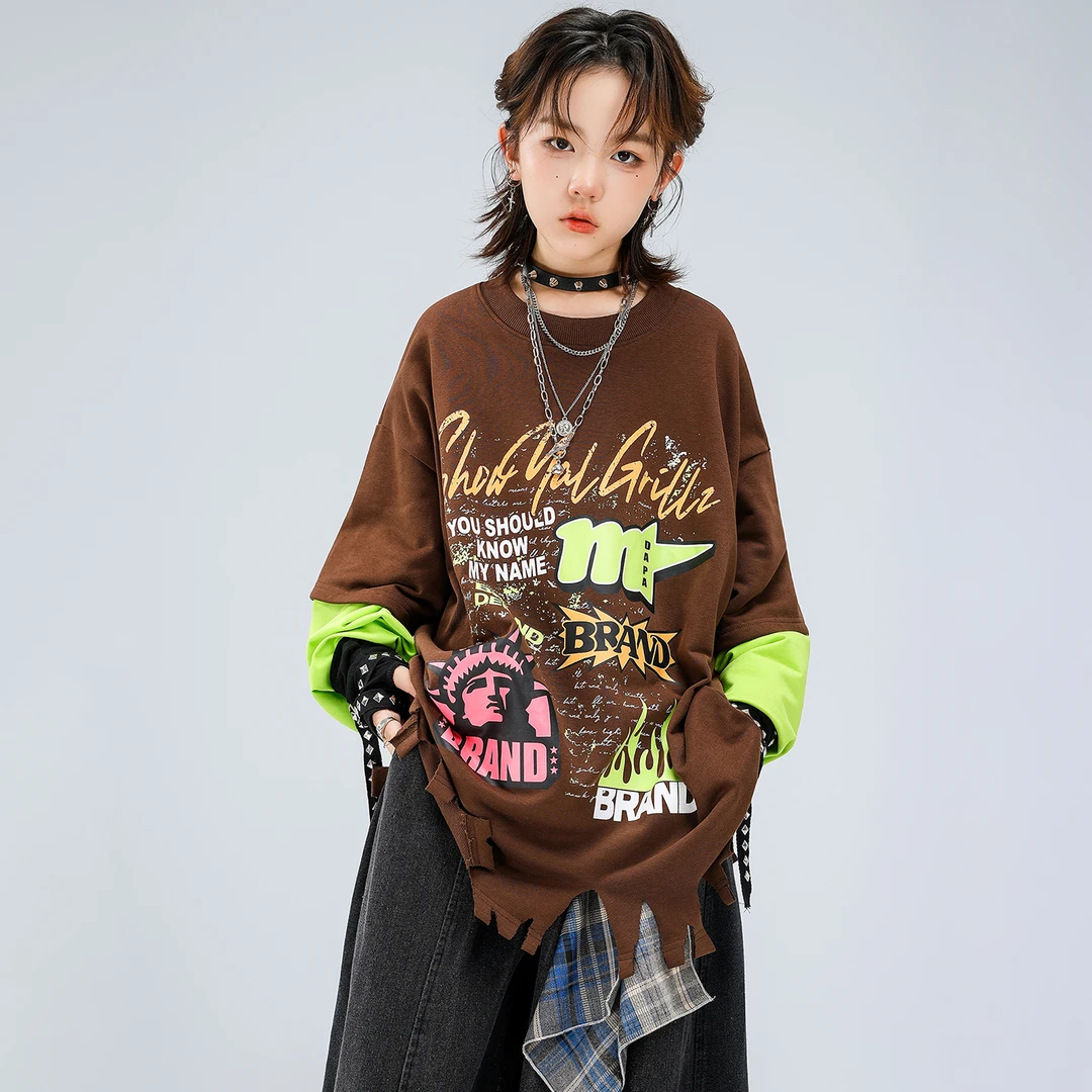 男童卫衣T恤专拍-----痞帅套头美式男童街舞潮牌嘻哈长袖儿童卫衣