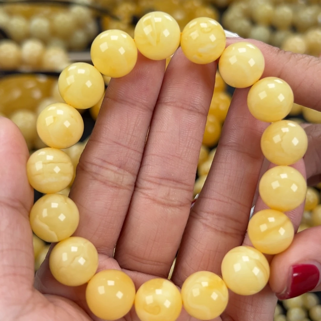 琥珀未镶嵌手链19.4克