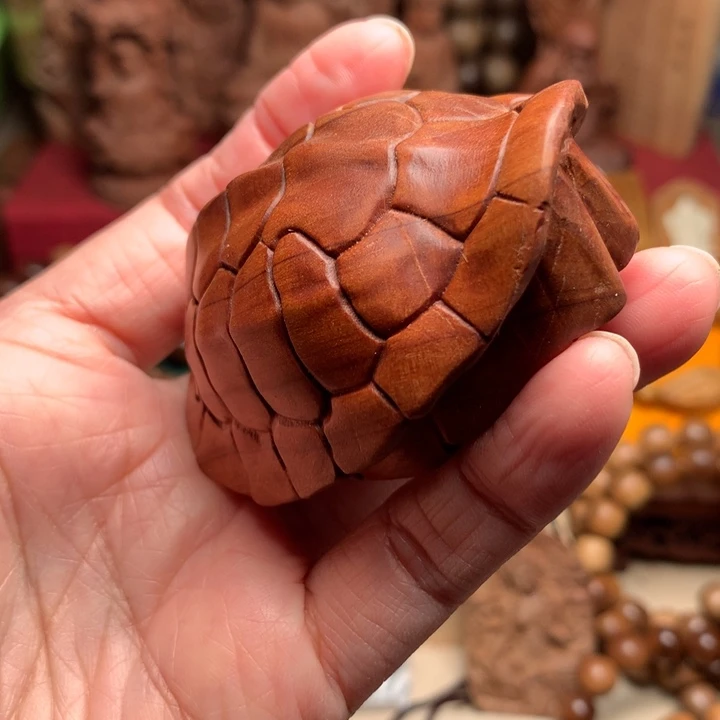 把件檀香木老山檀富甲瑕疵