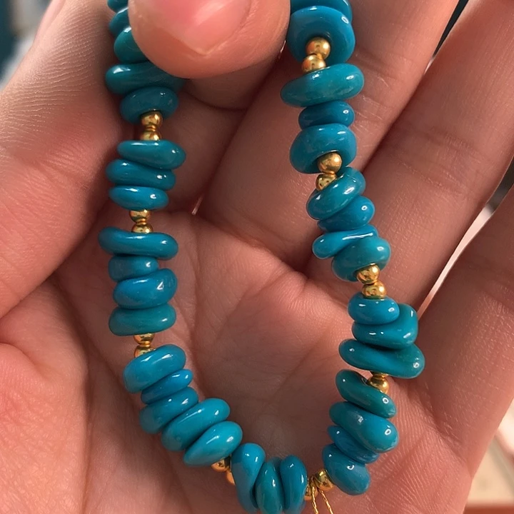 绿松石18K金镶嵌珠宝奇石