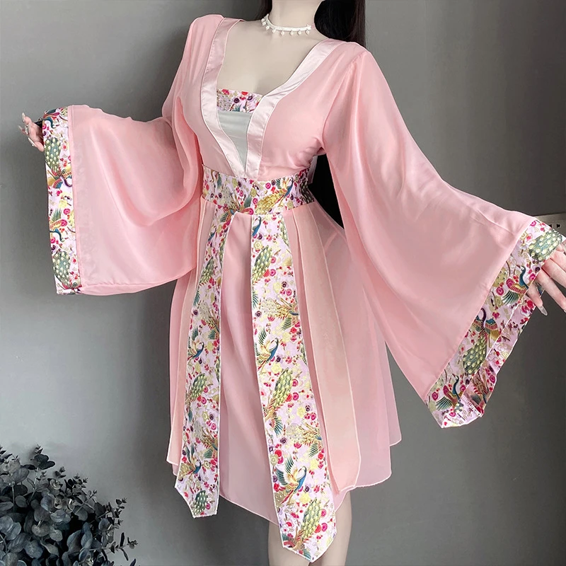夜如梦风格显瘦居家二次元内衣女性感睡衣古风纯欲汉服2861