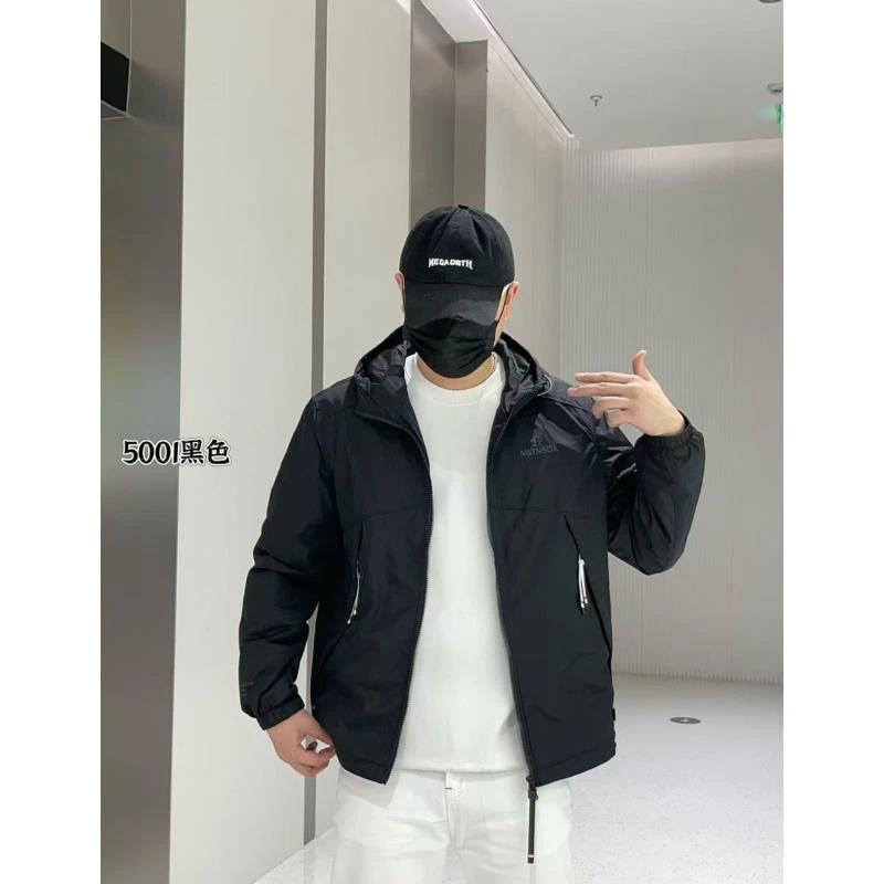 5001连帽  早春时尚经典外套时尚休闲夹克男款黑色潮流上衣