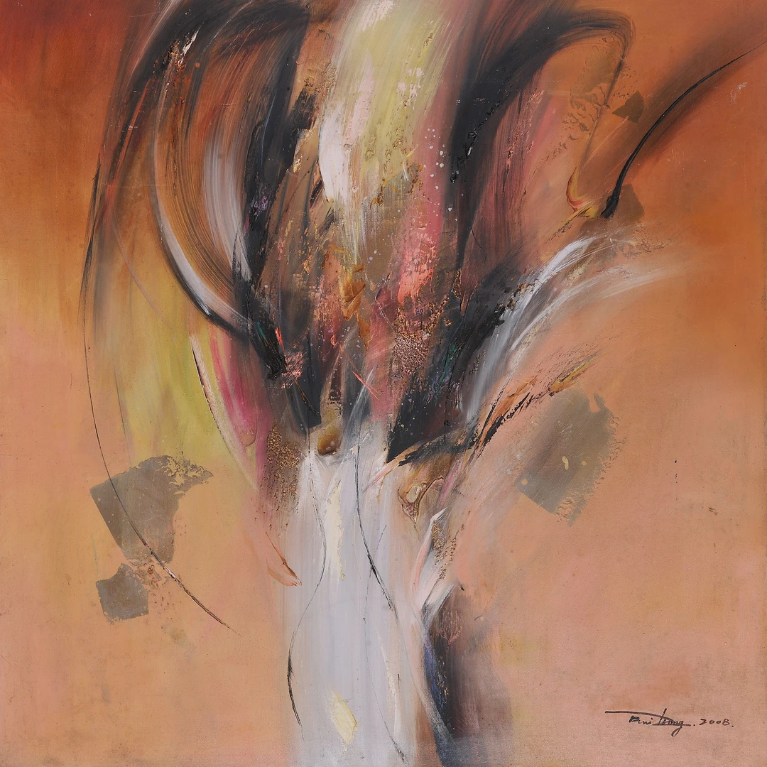 壹画廊艺术品画家吴锐众原作抽象苍天大树纯手绘油画挂画装饰画