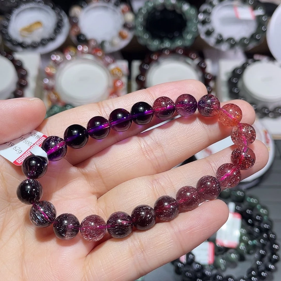 水晶手链未镶嵌渐变色超七手串