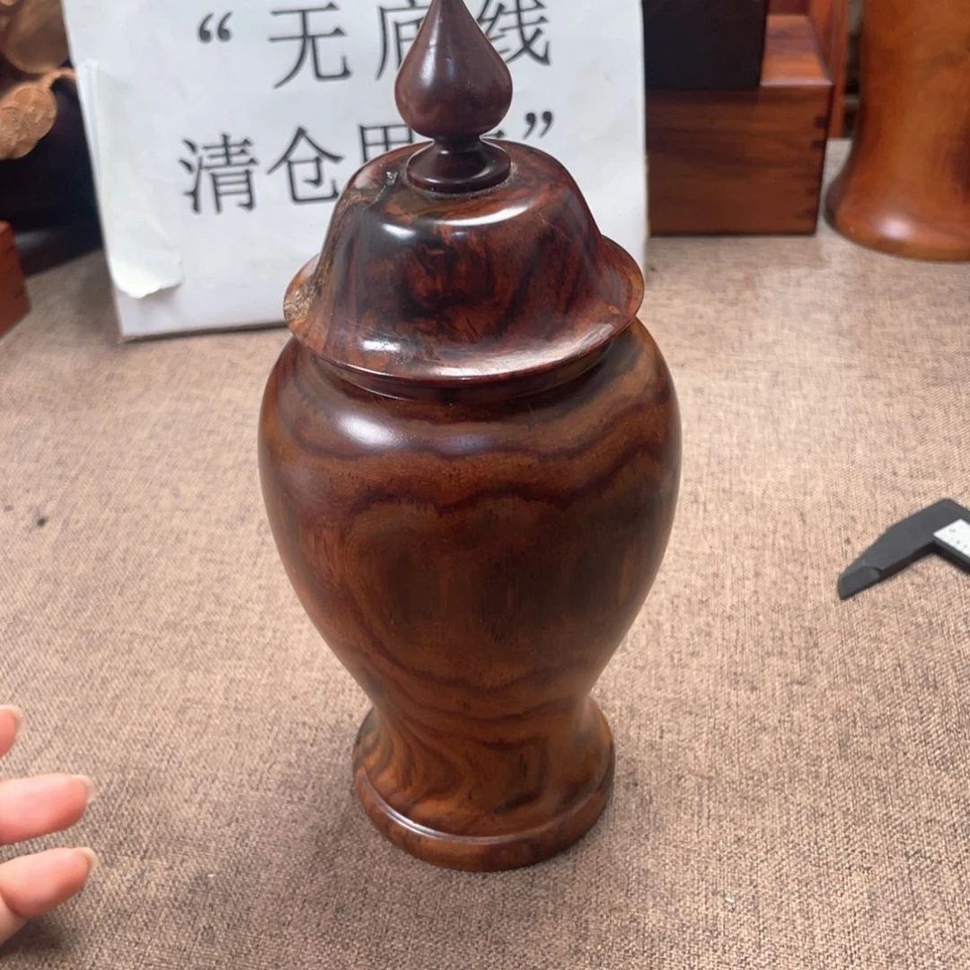 交趾黄檀（大红酸枝）将军罐