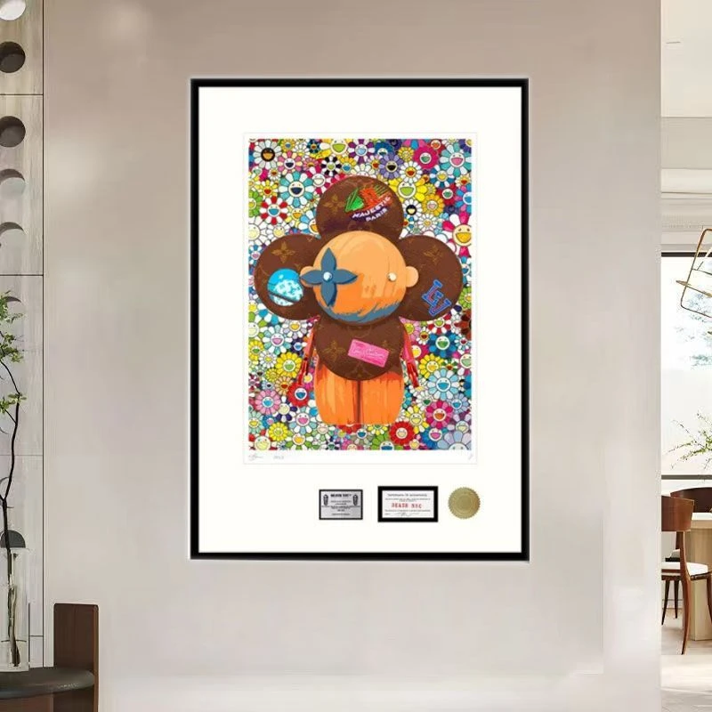 客厅餐厅壁画儿童房太阳潮流装饰画卧室玄关网红挂画