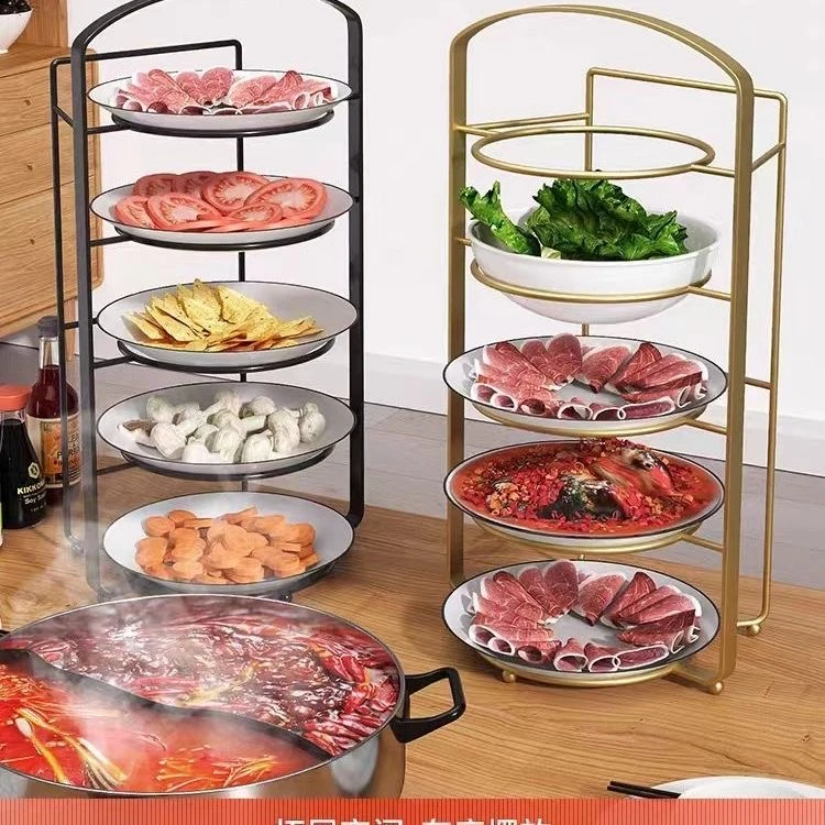 厨房备菜置物架多功能配菜盘多层碗碟收纳架壁挂折叠台面放菜架子