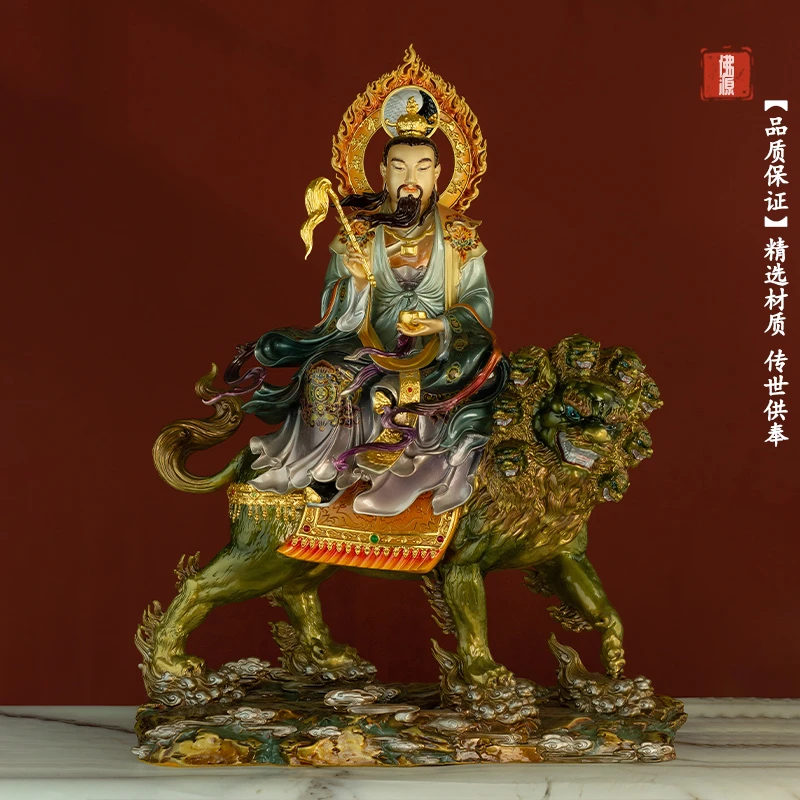 珐琅纯铜太乙救苦天尊神像贴金太乙真人太一真人东极青华大帝摆件