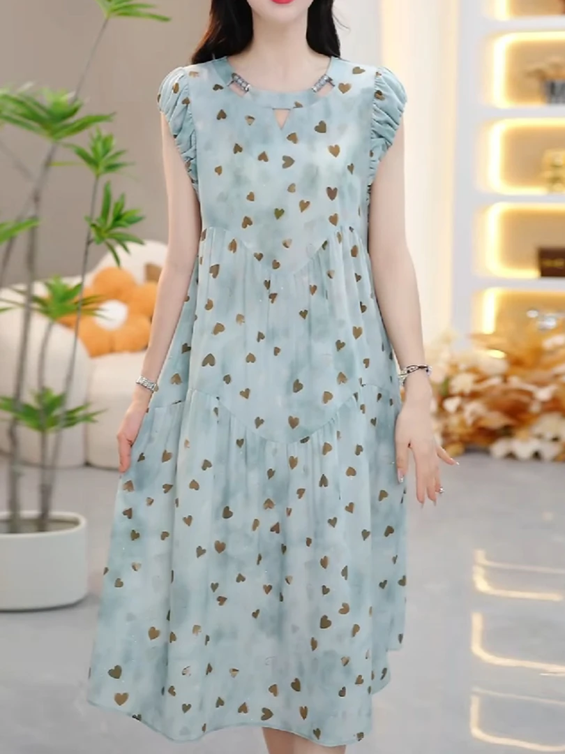 今年流行爆款气质名媛减龄轻奢高级感连衣裙2025新款女妈妈装夏季