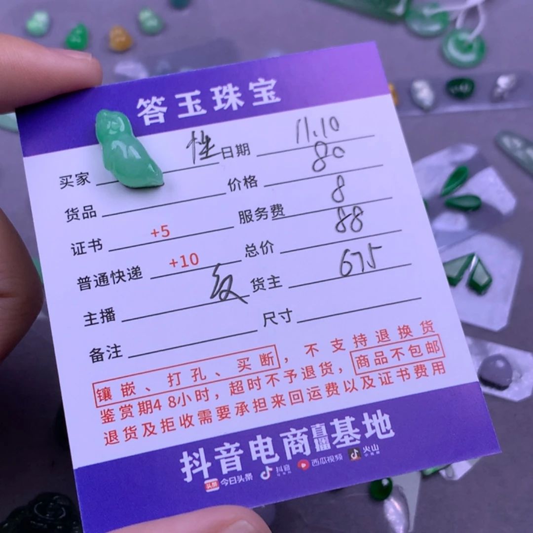 颈饰未镶嵌翡翠性****～