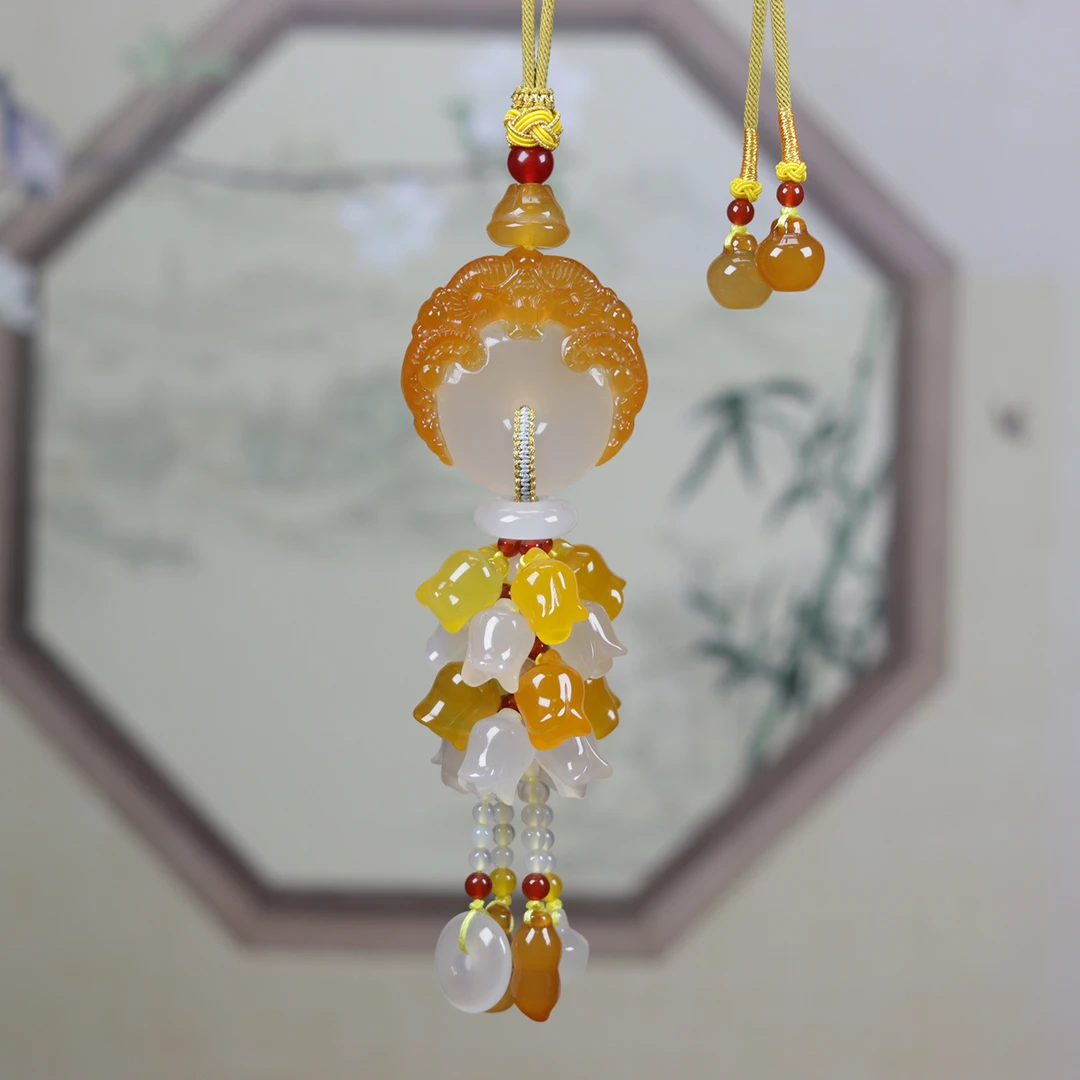 2025年三羊开泰汽车挂件高档车内后视镜挂饰高级感大气男女士车挂