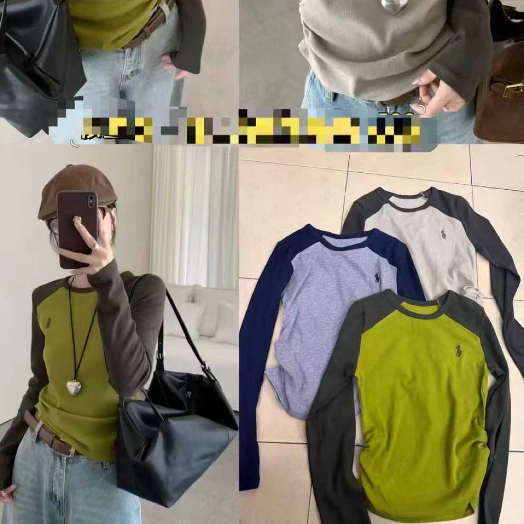 螺纹打底衫弹力大女装