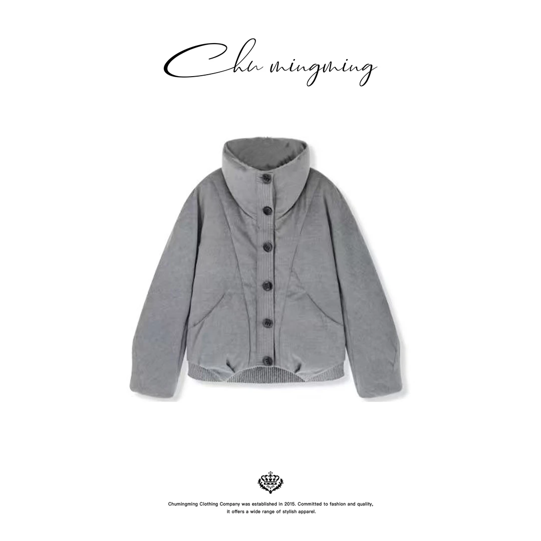 【CHUMINGMING】【扣领】立领单排扣羽绒服AAMU25E111