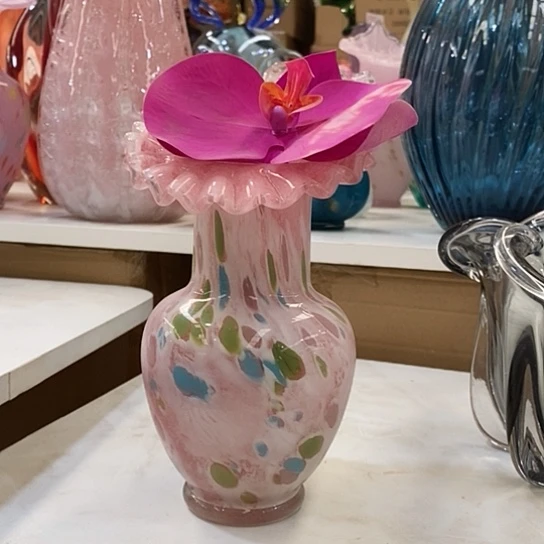 琉璃花瓶高20厘米口径5厘米